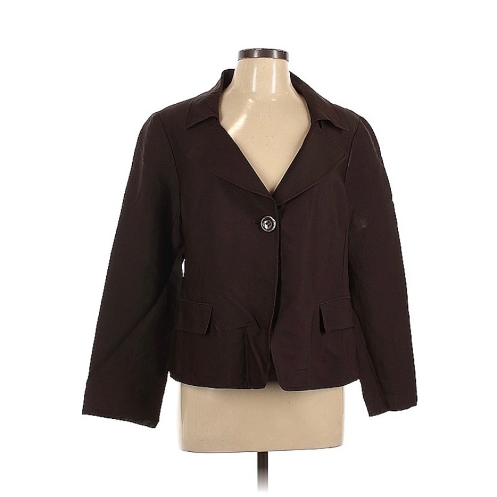 LAFEYETTE 148 14 brown light silk blend  jacket blazer in excellent condition